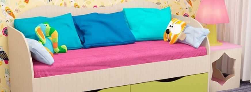 Avantages d'un lit d'enfant avec tiroirs, variétés de designs