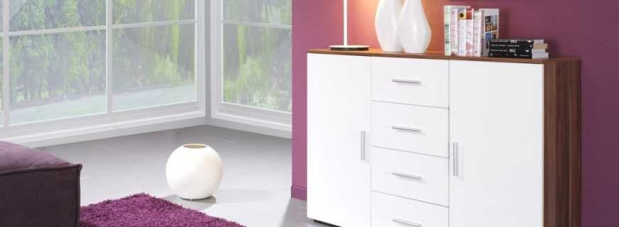 Modèles de commodes étroites, ce qui est mieux