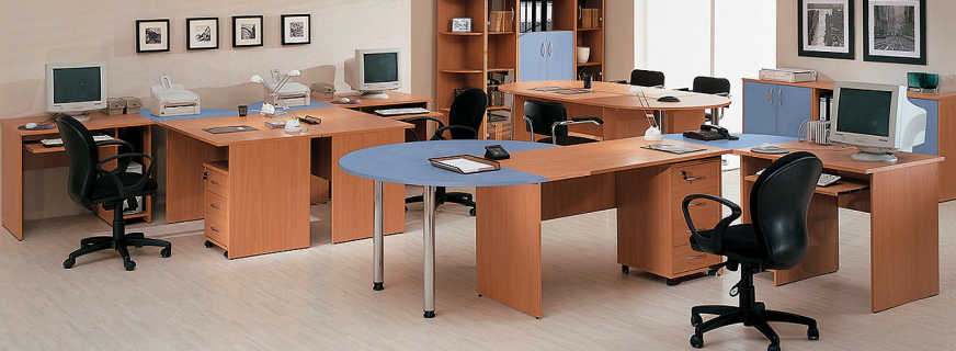 Options de mobilier de bureau, aperçu des modèles