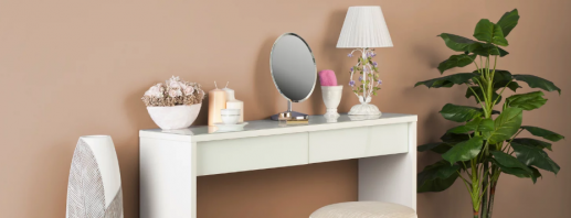 Options de taille de coiffeuse, modèles pour petites pièces