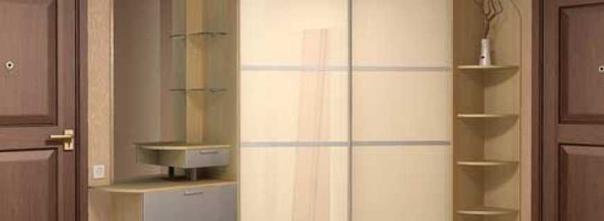 Types de placards d'angle pour le couloir, les avantages et les inconvénients