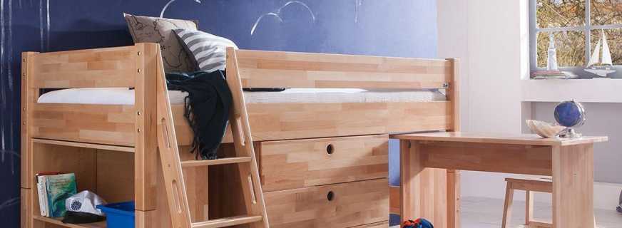 Comprend des lits mezzanine avec un espace de travail, des options populaires