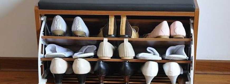 Modèles de piédestaux pour poufs pour chaussures pour le couloir, qui sont mieux