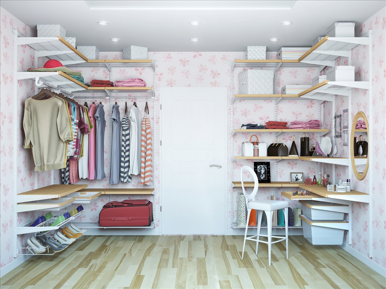 Étagères dans le dressing