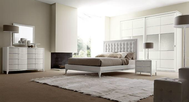 Mobilier de chambre blanc