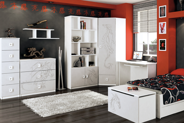Meubles adolescents modernes blancs