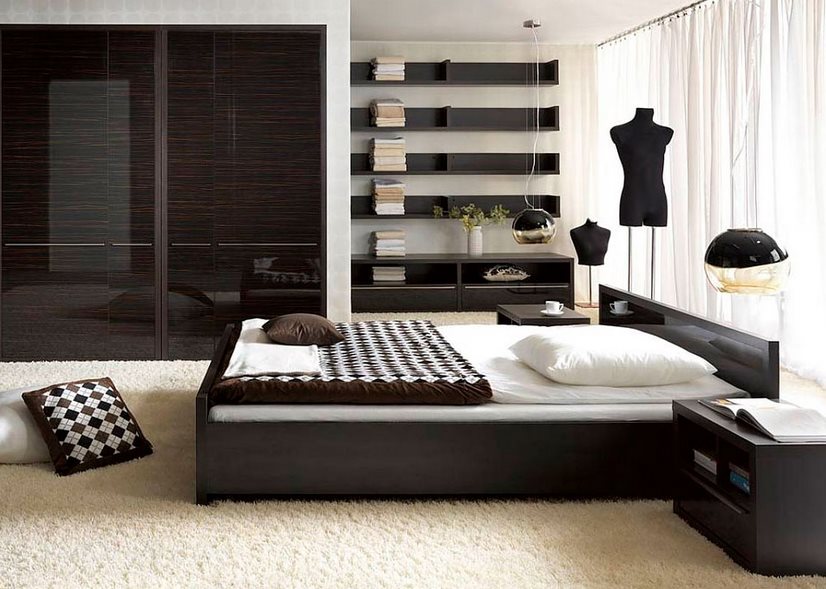 Décor de chambre sombre