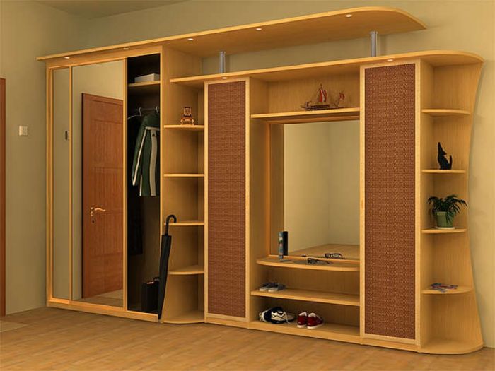Mobilier en bois pour l'aménagement du hall d'entrée