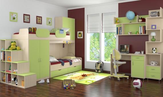 Chambre pour enfants avec des meubles confortables