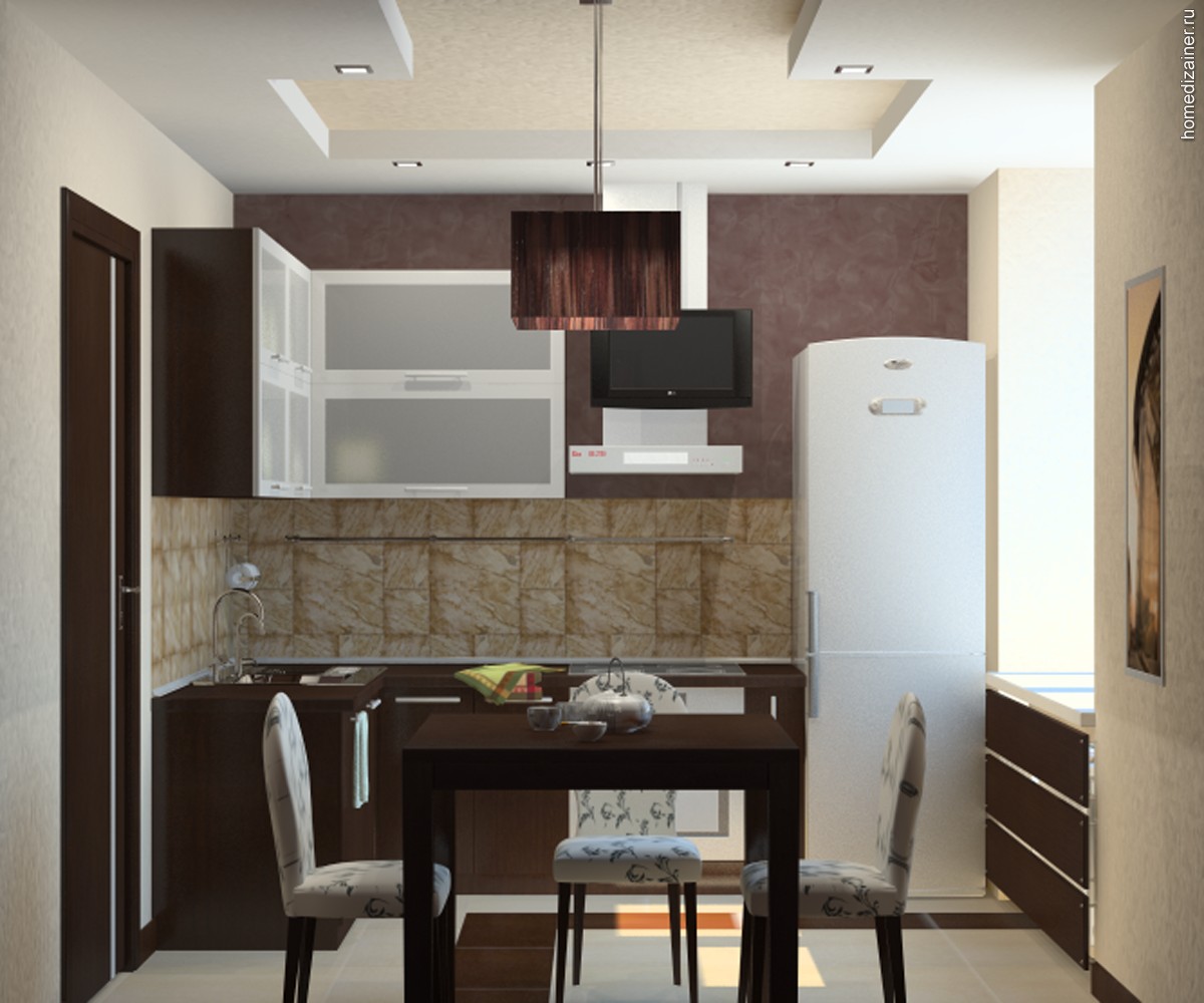 Meubles bruns pour organiser la cuisine dans la maison