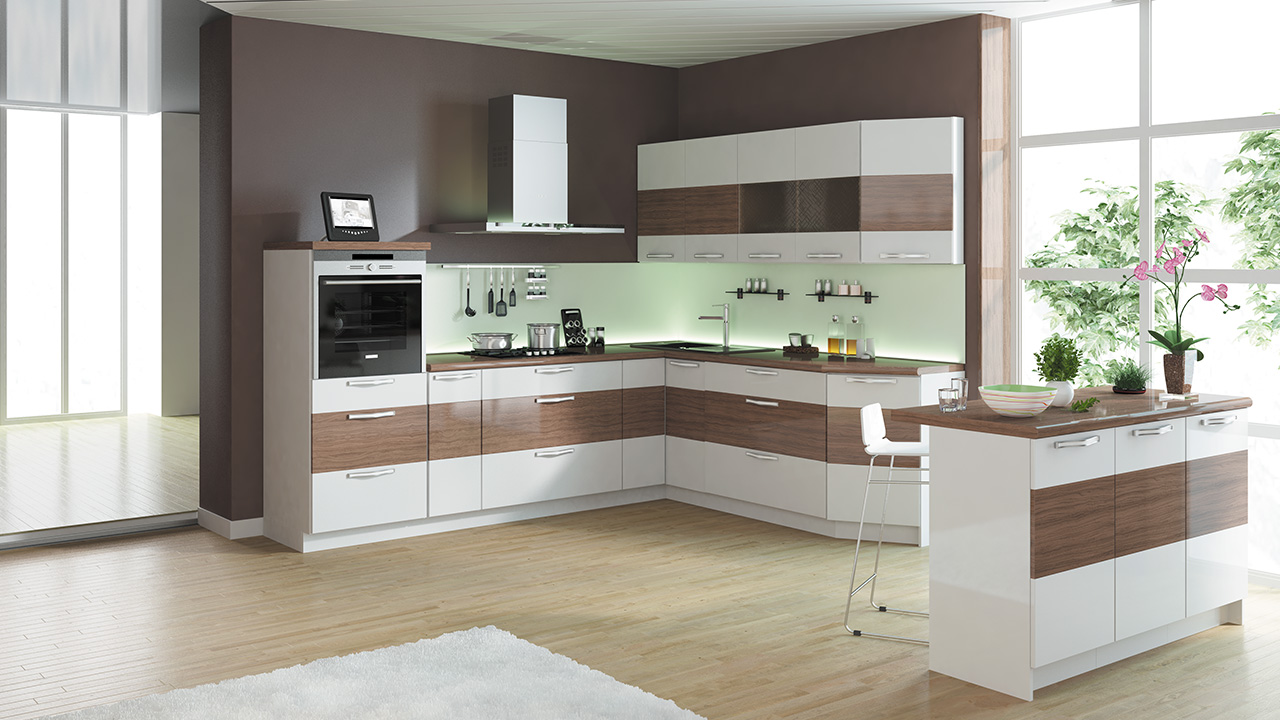 Beaux meubles de cuisine modulaires