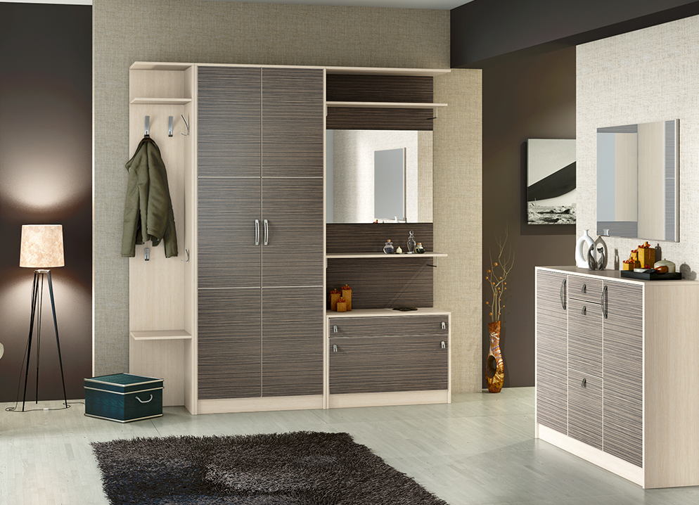 Mobilier linéaire pour un petit couloir