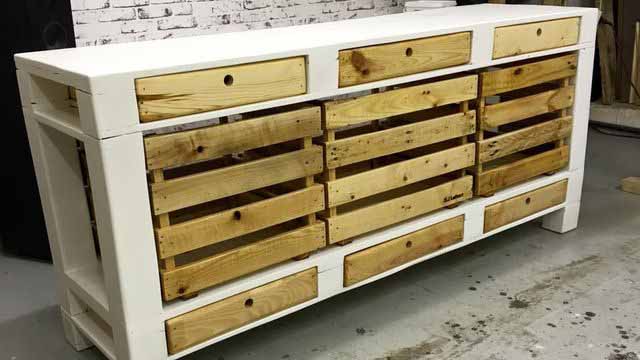 Meubles de palettes de stockage