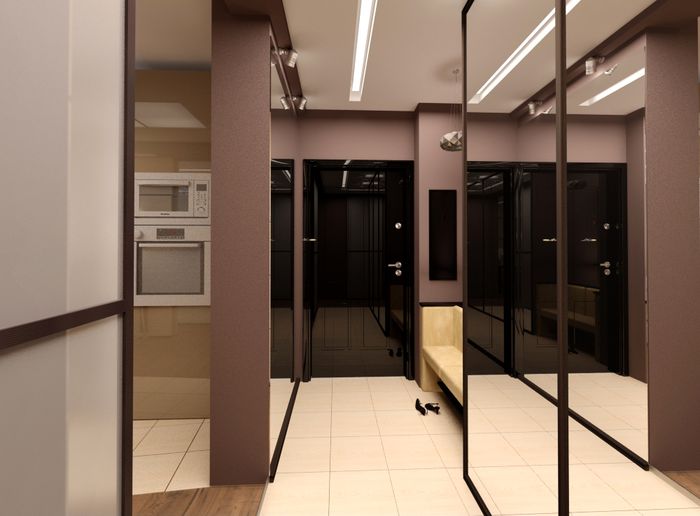Miroirs dans le couloir