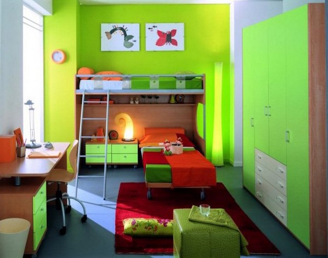 Mobilier modulaire pour deux enfants