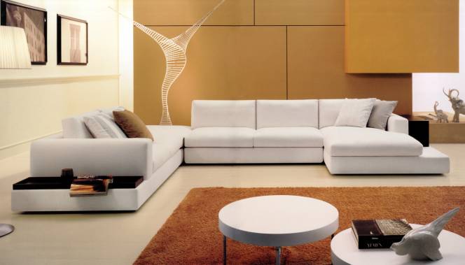 Meubles rembourrés pour un salon dans un style moderne