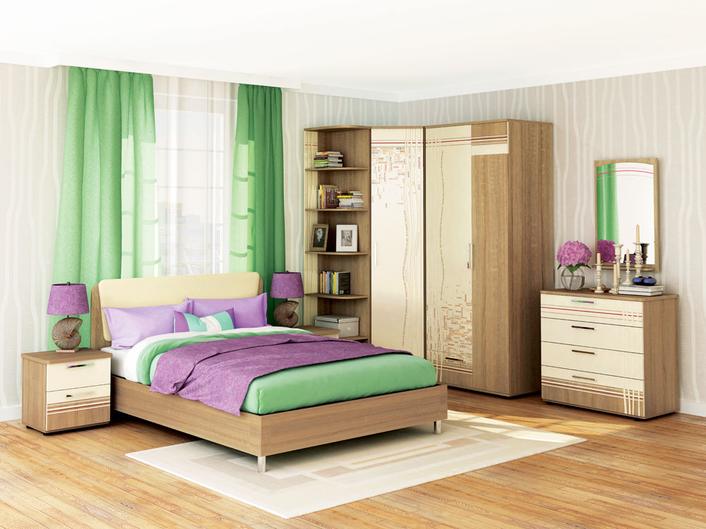 Combinaison de couleurs inhabituelle dans la chambre