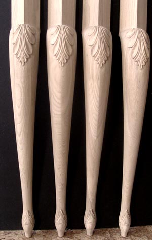 Jambes fantaisies par fraisage