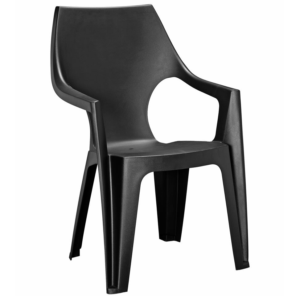 Chaise en plastique noir