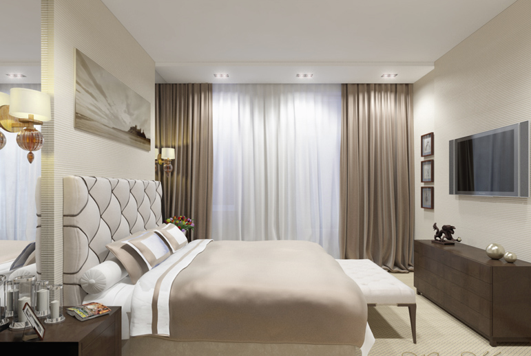 Disposition pratique des lits dans la chambre