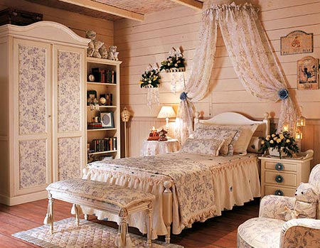 Mobilier de chambre rose provence