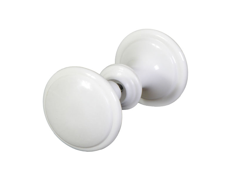 Poignées bouton en plastique blanc