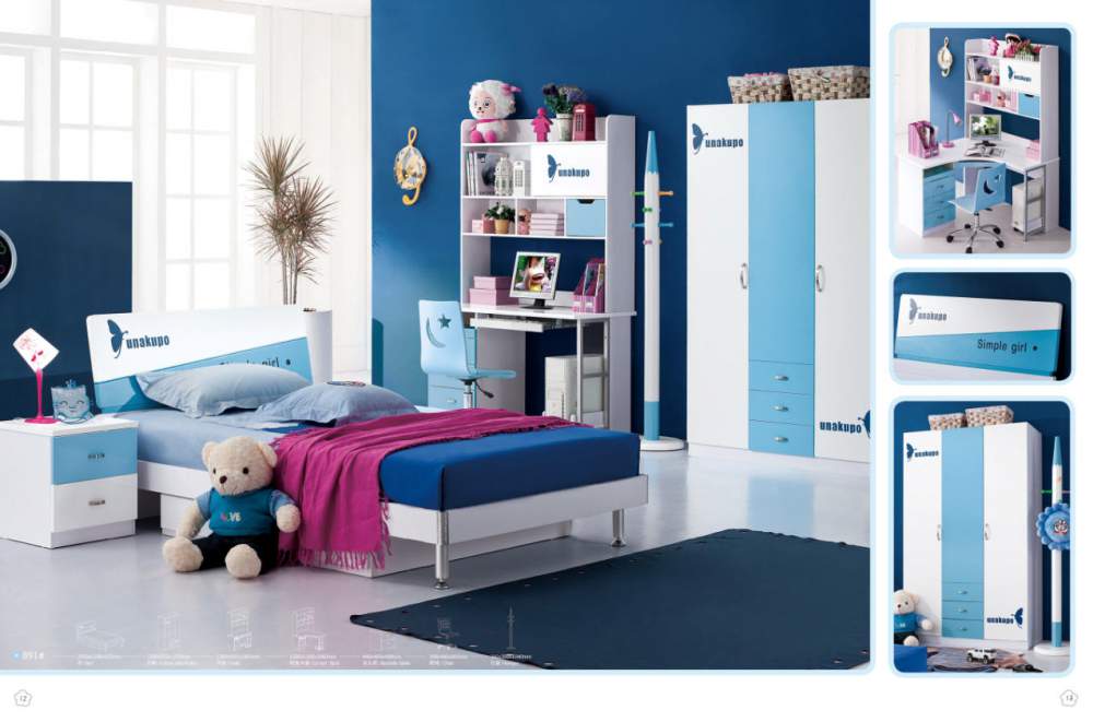 Mobilier modulaire enfant bleu