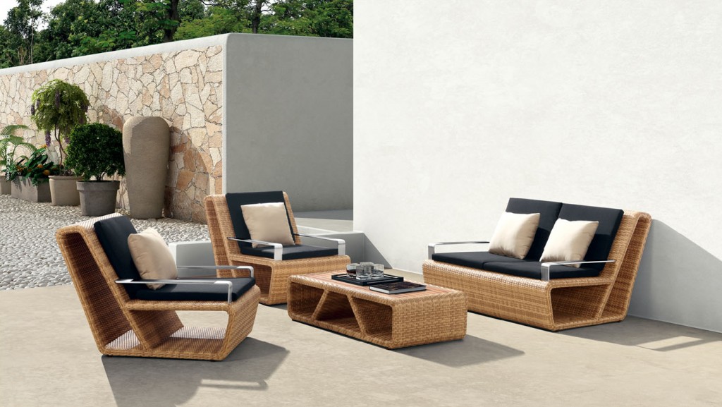 Mobilier en osier élégant