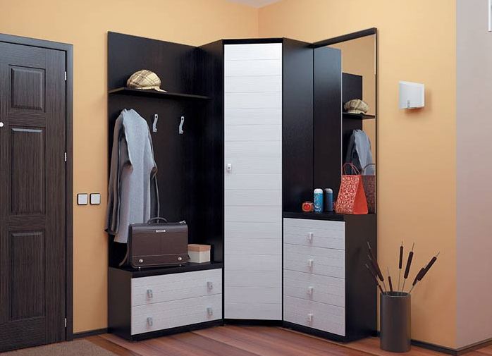 Mobilier d'angle élégant dans le couloir