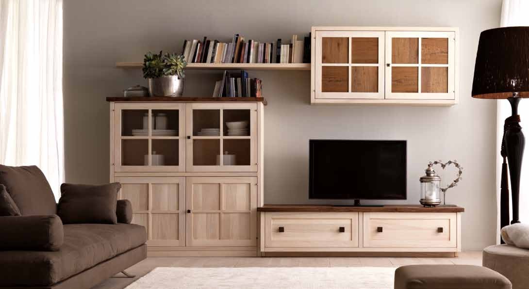 Meubles d'armoire confortables pour le salon en bois massif