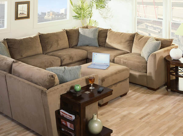 Meubles rembourrés modernes et confortables pour le salon