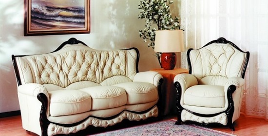 Une variante de mobilier moderne rembourré pour le salon