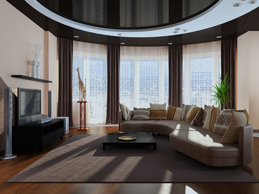 La possibilité de placer des meubles dans le salon
