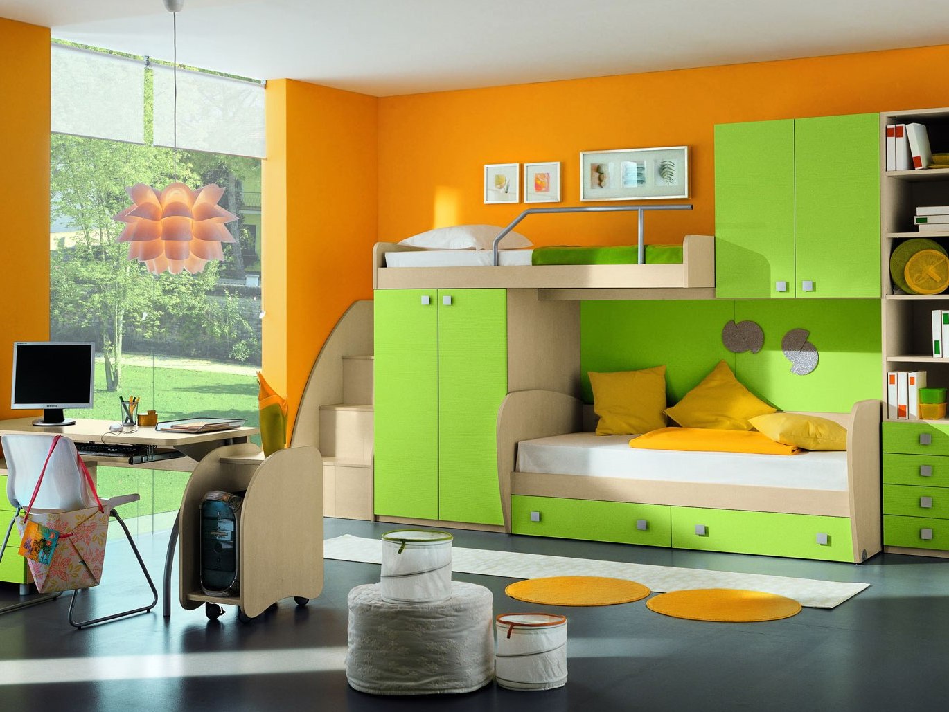 Meubles modulaires pour enfants lumineux