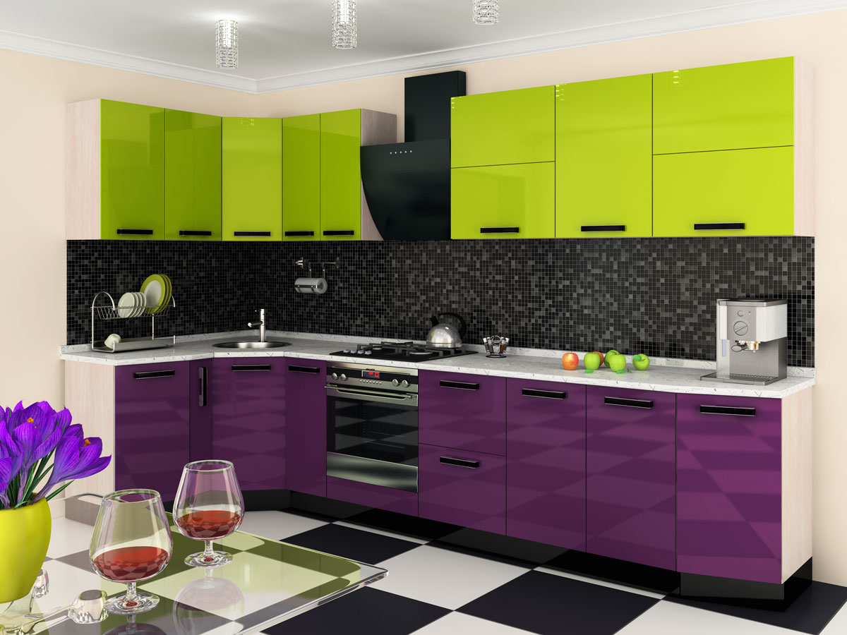 Meubles de cuisine modulaires lumineux
