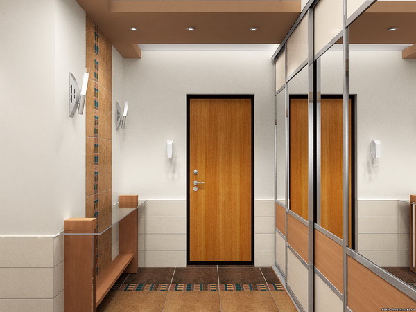 Meubles miroir pour un petit couloir