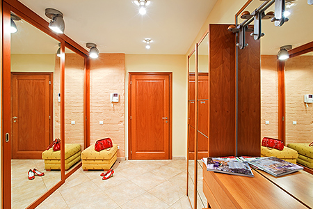Meubles en miroir de couloir
