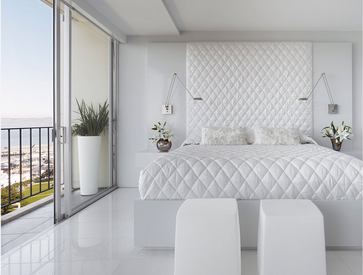 Design de chambre blanc comme neige