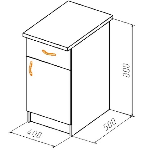 Dessin de table de chevet