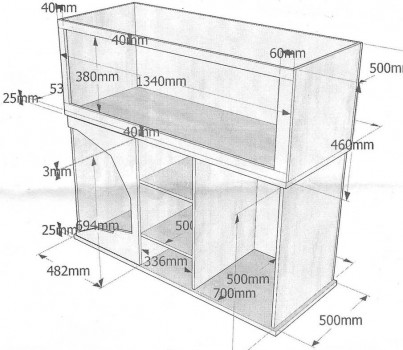 Faire une table de chevet d'aquarium