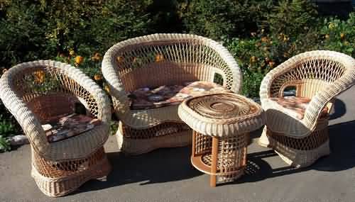 Beaux meubles en osier