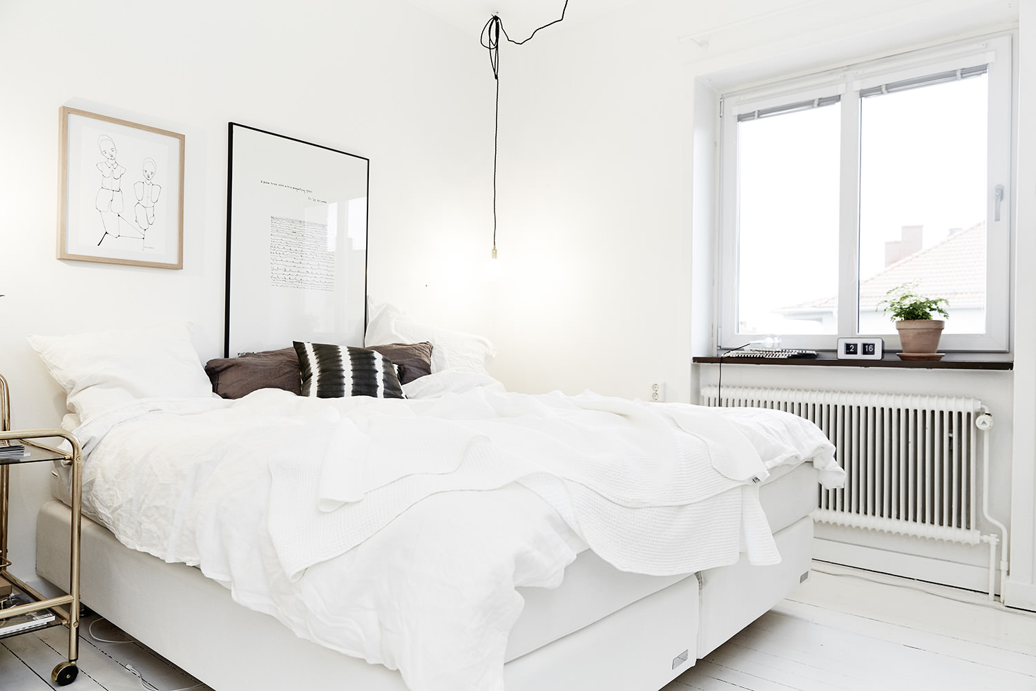 Intérieur de chambre de style scandinave