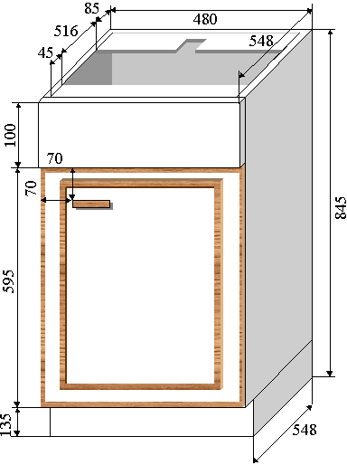Petit meuble vasque