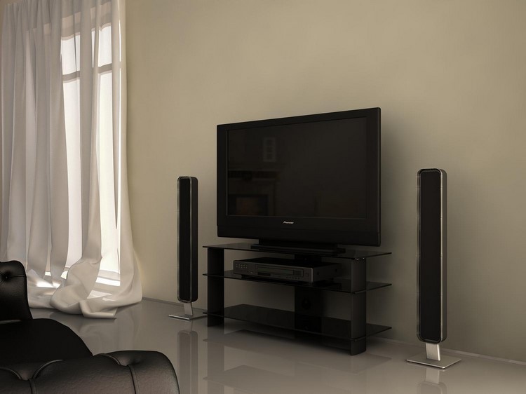 Meuble TV en verre