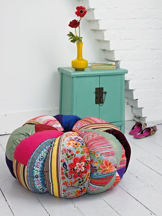 Pouf style patchwork