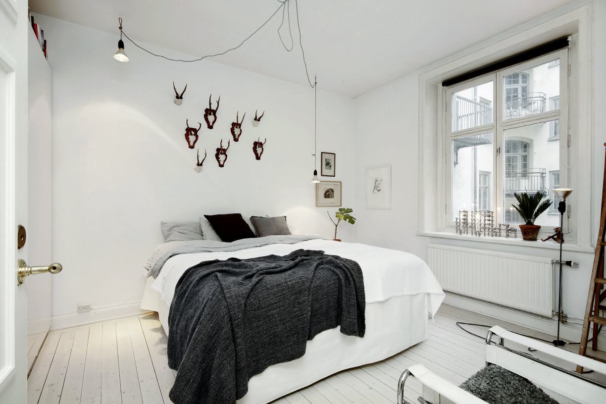 Intérieur de chambre scandinave