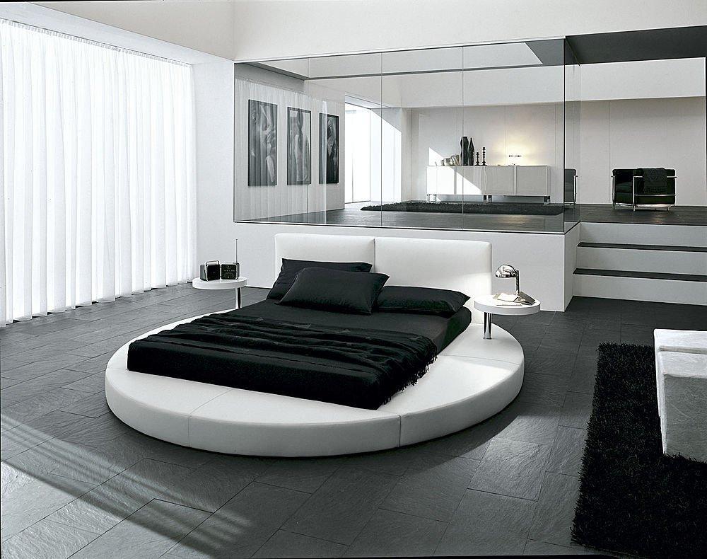 Chambre moderne en noir et blanc
