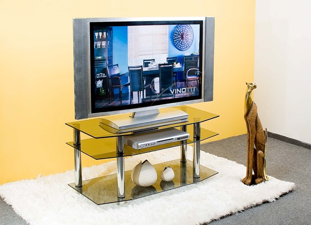 Meuble TV en verre