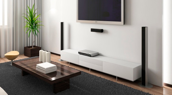 Meuble TV à l'intérieur du salon