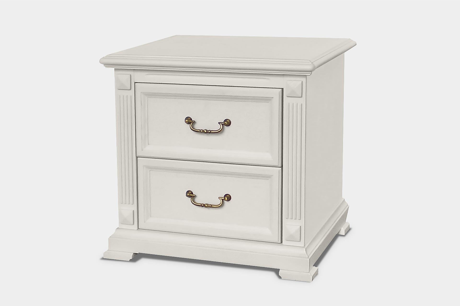 Table de chevet de couleur blanche